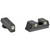 TRIJICON BRIGHT & TOUGH™ NIGHT SIGHTS - GLOCK SMALL FRAMES - FRONT: WHITE OUTLINE / GREEN TRITIUM, REAR: WHITE OUTLINE / GREEN TRITIUM