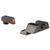 TRIJICON HD XR™ NIGHT SIGHTS - GLOCK SMALL FRAMES - FRONT: ORANGE OUTLINE / GREEN TRITIUM, REAR: BLACK OUTLINE / GREEN TRITIUM