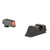 TRIJICON HD™ NIGHT SIGHTS - GLOCK STANDARD FRAMES (MOS) FRONT: ORANGE OUTLINE / GREEN TRITIUM, REAR: BLACK OUTLINE / GREEN TRITIUM