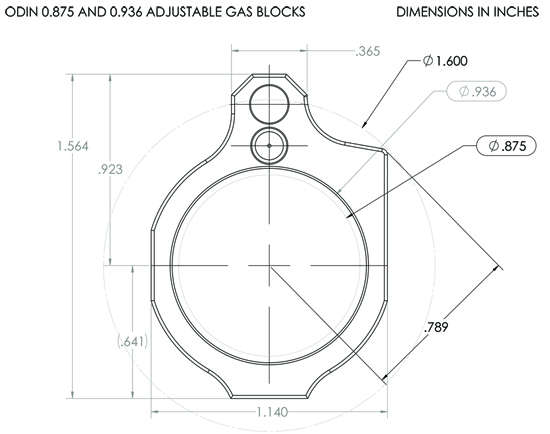 ODIN WORKS ADJUSTABLE GAS BLOCK