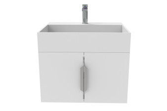 Amazon 24" Wall Mounted Bathroom White Vanity Set With White Top