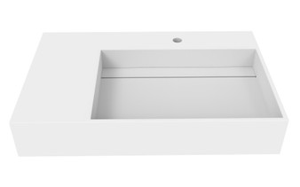 Juniper 30" Right Wall Mounted Bathroom Sink, White