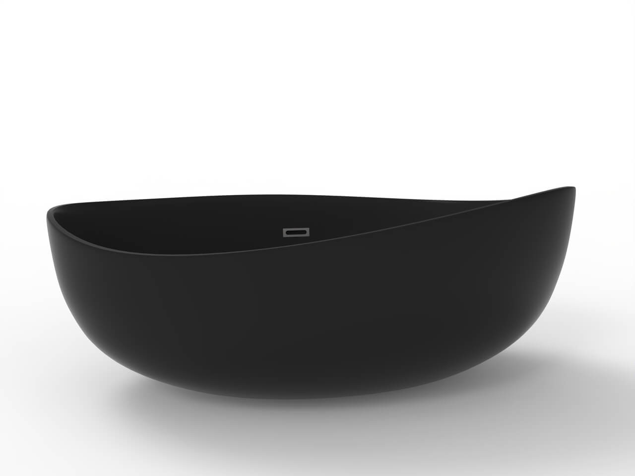 Maia oval bathtub, Solid black