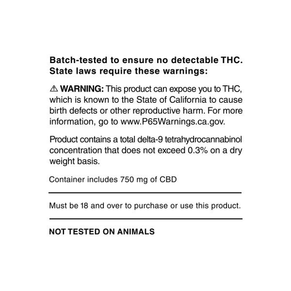 Broad Spectrum CBD Freeze Roller 750 mg