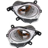 CarLights360: For Fiat 500 Front Signal/Corner Light 2012-2019 Pair Driver and Passenger Side | w/ Bulbs | CAPA Certified | Convertible/Hatchback | w/ Chrome Trim | FI2532100 FI2533100 (PLX-M1-360-1601L-AC-CL360A1)