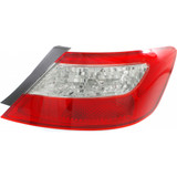 CarLights360: For Honda Civic Tail Light Assembly 2009 2010 2011 Passenger Side Coupe DOT Certified For HO2819137 (CLX-M0-11-6167-91-1-CL360A1)