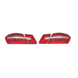 For Mercedes-Benz E63 AMG 2010 11 12 2013 Tail Light Assembly Driver and Passenger Side | Pair | Inner | LED | Clear/Red Lens | Sedan For MB2811103 (CLX-M1-439-1967F-AS-CR)