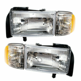CarLights360: For 1994 - 2002 Dodge Ram 3500 Headlight Assembly Driver and Passenger Side DOT Certified w/Bulbs - Replaces CH2503101 CH2502101 (Vehicle Trim: Full Size, w/o Sport Pkg) (PLX-M0-20-3016-78-1-CL360A3)