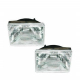 For 1993-1998 Jeep Grand Cherokee Headlight Driver and Passenger Side DOT Certified Bulbs Included CH2503104 CH2502104 - Replaces 55155126, 55155127 ; (PLX-M0-20-3070-00-1)