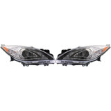 For Mazda 3 Headlight Assembly 2010-2013 Pair Driver and Passenger Side | w/o Bulbs and Ballast | MA2518149 (PLX-M1-315-1139LMUSHD2)