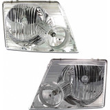 CarLights360: For Ford Explorer Headlight 2002 03 04 2005 Pair Driver and Passenger Side w/ Bulbs Replaces FO2502176 + FO2503176 (PLX-M1-329-1113L-AS-CL360A1)