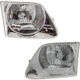 CarLights360: For Ford F-150 Headlight 2001 2002 2003 Pair Driver and Passenger Side w/ Bulbs Replaces FO2502182 + FO2503182 (PLX-M1-329-1115L-AS-CL360A1)