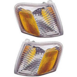 CarLights360: For Ford Explorer Signal Corner Light 2001 2002 2003 Pair Driver and Passenger Side Replaces FO2520164 + FO2521164 (PLX-M1-329-1501L-US-CL360A1)