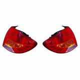 CarLights360: For Kia Rio Tail Light 2002 Pair Driver and Passenger Side w/ Bulbs Replaces KI2800112 + KI2801112 (PLX-M1-322-1909L-AS-CL360A1)