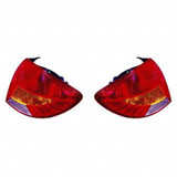 CarLights360: For Kia Rio Tail Light 2002 Pair Driver and Passenger Side w/ Bulbs Replaces KI2800112 + KI2801112 (PLX-M1-322-1909L-AS-CL360A1)