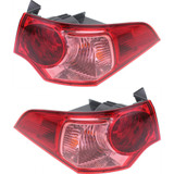 CarLights360: For Acura TSX Tail Light 2011 12 13 2014 Pair Driver and Passenger Side w/ Bulbs Replaces AC2804100 + AC2805100 (PLX-M1-326-1904L-AS-PR-CL360A1)