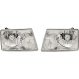 CarLights360: For Ford Ranger Headlight 2004-2011 Pair Driver and Passenger Side w/ Bulbs Replaces FO2502173 + FO2503173 (PLX-M1-329-1112L-AS-CL360A1)