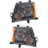 CarLights360: For Nissan Xterra Head Light 2008 09 10 2011 Pair Driver and Passenger Side (Black Housing) (DOT Certified) Replaces NI2502189 + NI2503189 (PLX-M1-314-1160L-AF2-CL360A1)