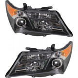 CarLights360: For Acura MDX Headlight 2007 2008 2009 Pair Driver and Passenger w/o bulbs and ballast (Black Housing) Replaces AC2518111 + AC2519111 (PLX-M1-326-1102L-USH2-CL360A1)