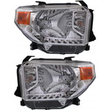 For Toyota Tundra 2014-2016 Headlight Assembly SR/SR5/Limited Halogen W/Level Adjuster Pair Driver and Passenger Side TO2502219, TO2503219 (PLX-M1-311-11D8LMASM)