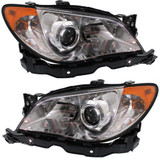 CarLights360: For Subaru Impreza Headlight 2007 Pair Driver and Passenger Side w/ Bulbs CAPA Certified Replaces SU2502137 + SU2503137 (PLX-M1-319-1117L-AC1-CL360A1)