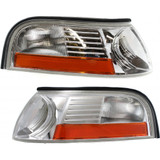 CarLights360: For Mercury Grand Marquis Signal Corner Light 2003 2004 2005 Pair Driver and Passenger Side Chrome Replaces FO2520171 | FO2521171 (PLX-M1-330-1564L-US1-CL360A1)