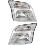 CarLights360: For Ford Transit Connect Headlight 2010 2011 2012 2013 Pair Driver and Passenger Side w/ Bulbs Replaces FO2502296 | FO2503296 (PLX-M1-330-11A6L-AS-CL360A1)