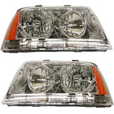 CarLights360: For Lincolnc Aviator Headlight 2003 2004 2005 Pair Driver and Passenger Side HID w/Bulbs Replaces FO2502205 | FO2503205 (PLX-M1-330-1190L-ASH-CL360A1)