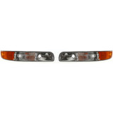 For 1999-2002 Chevy Silverado 1500 Pair Park / Signal / Side Marker Lights Driver and Passenger Side Unitincludes signal/marker & running lamps; or socket GM2520173 GM2521173 (PLX-M0-GM166-U000L)
