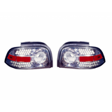 For Ford Mustang 1996-1998 Tail Light LED Gun Metal Pair Driver and Passenger Side FO2811175 (CLX-M1-330-1973PXUS7)
