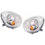 CarLights360: For Mini Cooper Countryman Headlight 2011-2016 Pair Driver and Passenger Side | w/ Bulbs | CAPA Certified | MC2502109 + MC2503109 (PLX-M1-381-1104L-ACY-CL360A1)