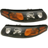 CarLights360: For Pontiac Bonneville Headlight 2003 2004 2005 Pair Driver and Passenger Side w/ Bulbs (CAPA Certified) GM2502259 + GM2503259 (PLX-M1-335-1109L-ACN-CL360A1)