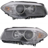 CarLights360: For BMW 528i Headlight 2011 2012 2013 Pair Driver and Passenger Side | Black Housing | DOT Certified | BM2502174 + BM2503174 (PLX-M1-343-1143L-AF2-CL360A1)