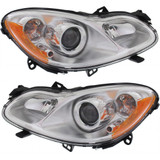CarLights360: For Smart Fortwo Headlight 2010-2015 Pair Driver and Passenger Side | w/ Bulbs | CAPA Certified | SM2502100 + SM2503100 (PLX-M1-346-1101L-AC-CL360A1)