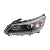 CarLights360: For 2013 2014 2015 HONDA ACCORD Headlight Assembly Driver Side EX/EX-L/LX/Sport Models Sedan w/Bulbs Black Housing DOT Certified Replacement For HO2502151 | 33150-T2A-A01 (CLX-M1-316-1167L-AF2-CL360A1)