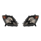 For Scion xA 2004-2005 Headlight Assembly Unit Black Bezel Pair Driver and Passenger Side (CLX-M1-311-1185P-US2)