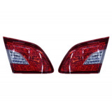 For Nissan Sentra 2013 2014 2015 Tail Light Assembly Driver and Passenger Side | Pair | Inner | On Luggage Lid | NI2811160 (CLX-M1-314-2907PXAS)