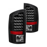 Xtune For Dodge Ram 1500 2007-2008 Tail Lights Pair LED Black ALT-JH-DR07-LED-BK | 5073013