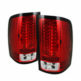 Spyder For GMC Sierra 2500/3500 HD 2007-2014 LED Tail Lights Pair Red Clear | 5014955