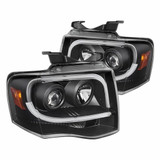 Spyder For Ford Expedition 2007-2013 Projector Headlights Pair Light Tube DRL Black | 5079503