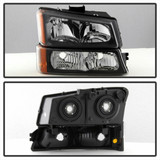 xTune For Chevy 1500/2500/3500 2003 04 05 2006 Crystal Headlights Pair Black | 5069801