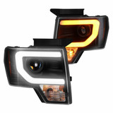 Spyder For Ford F-150 2009-2014 Projector Headlights Pair Halogen Model Light Bar | 5086204