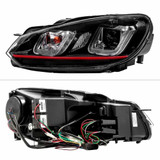 Spyder For Volkswagen Golf/GTI 2010-2013 Version 3 Projector Headlights Pair Black | 5082046