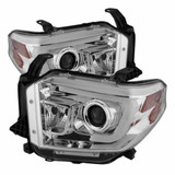 Spyder For Toyota Tundra 2014-2018 Projector Headlights Pair | Light Bar DRL Chrome | 5080141