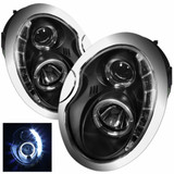 Spyder For Mini Cooper 2002-2006 Projector Headlights Pair | DRL Black High Low | 5011336