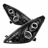 Spyder For Toyota Celica 2000-2005 Projector Headlights Pair | LED Halo DRL Black | 5011848