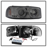 Spyder For GMC Yukon XL 1500 2000-2006 Projector Headlights Pair | LED Smoke | 5064141