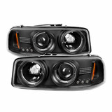 Spyder For GMC Sierra 1500/2500/3500 1999-2007 Projector Headlights Pair LED Black | 5009357