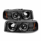 Spyder For GMC Sierra 1500/3500 Classic 2007 Projector Headlights Pair LED Black | 5009357