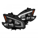 xTune For Nissan Maxima 2009-2014 Headlights Pair Halogen LED Black PRO-JH-NM09-LB-BK | 9043055